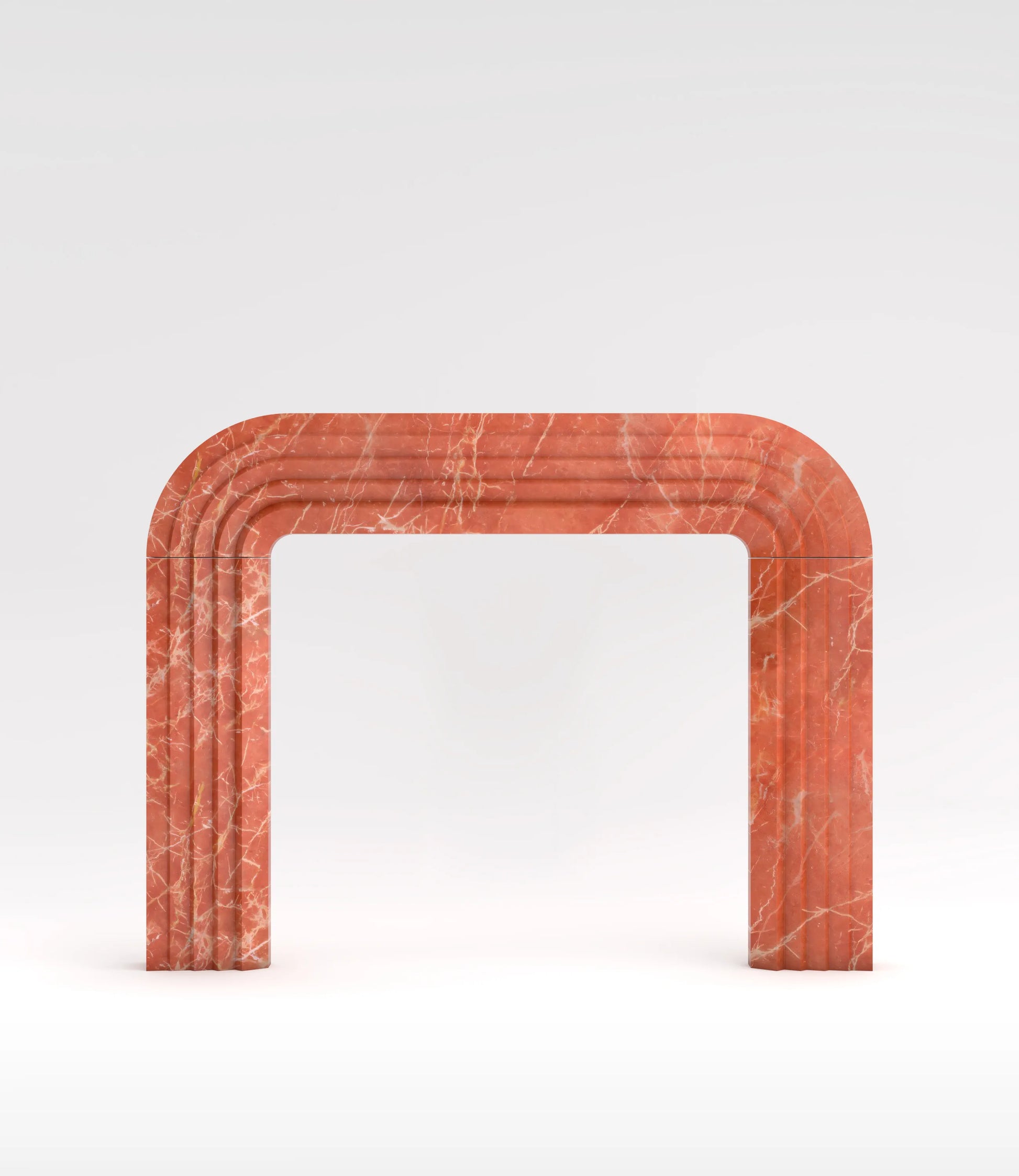 Cascade Curved Surround Fireplace Mantel Rojo Alicante