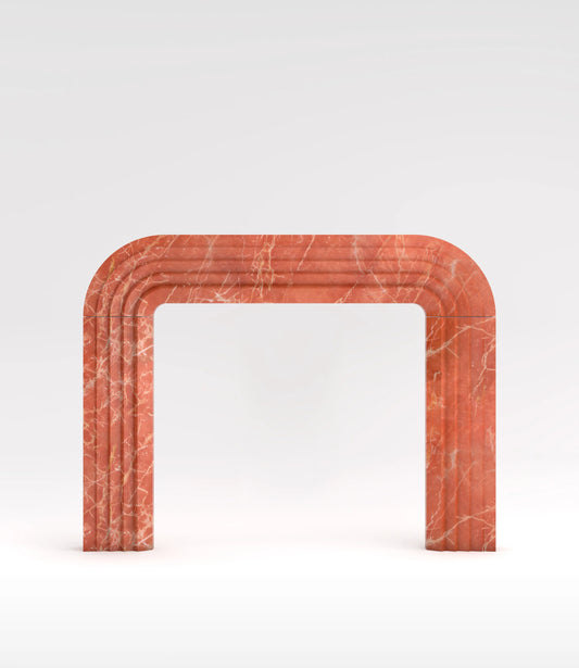 Cascade Curved Surround Fireplace Mantel Rojo Alicante
