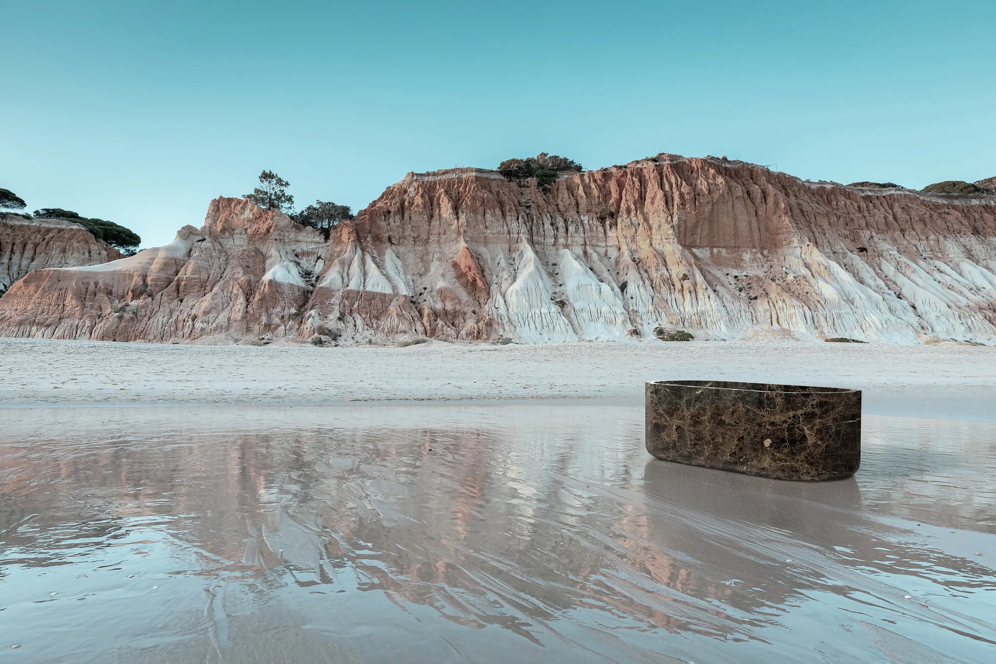 Portugal Costal Beach Bathub Natural Stone