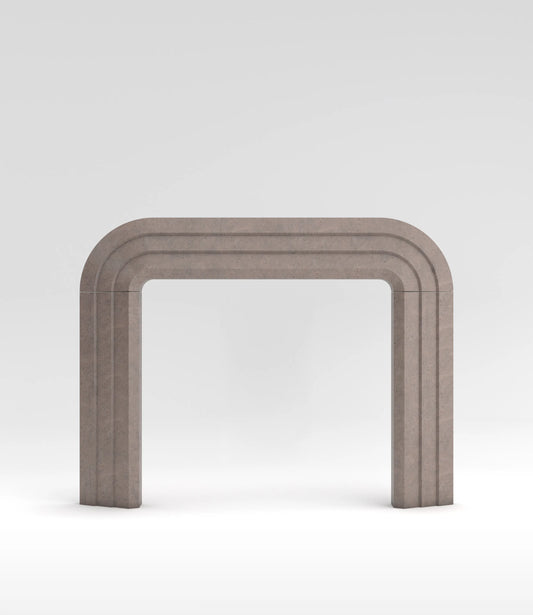 Frame Curved Surround Fireplace Mantel Blue Hills