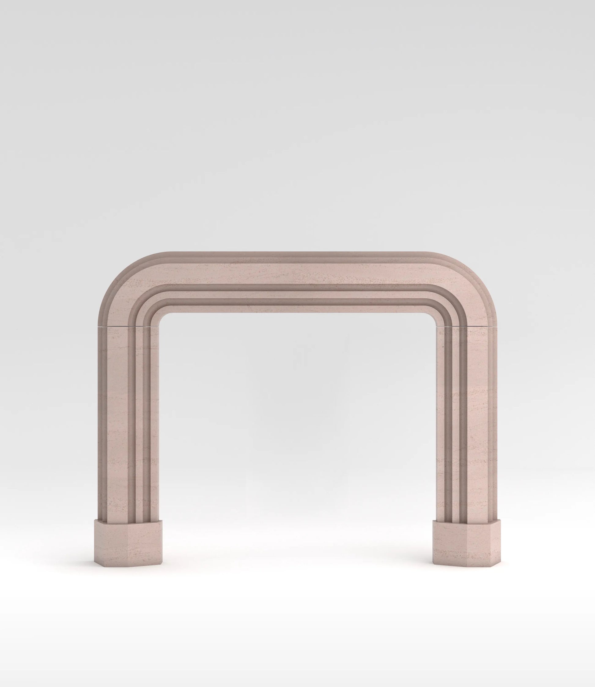 Metropole Curved Surround Fireplace Mantel Creme Vichy
