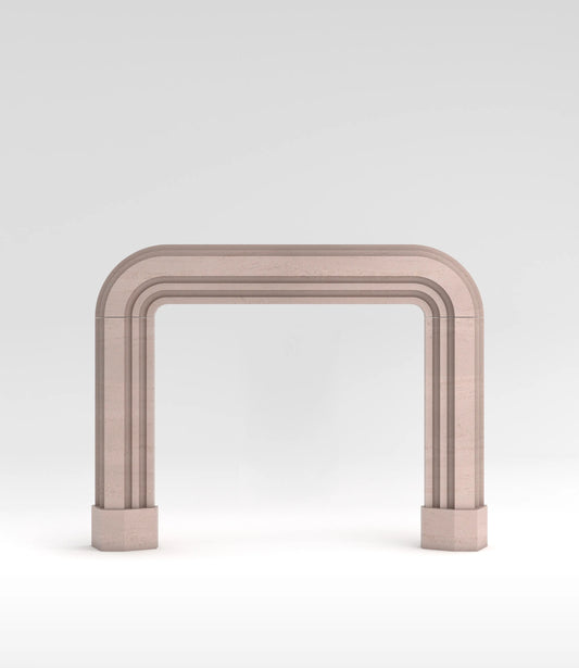 Metropole Curved Surround Fireplace Mantel Creme Vichy