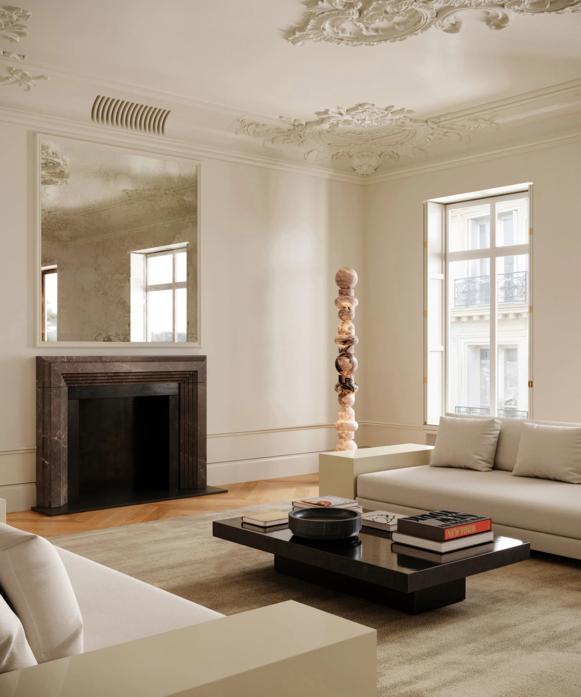 Victorian House Rimora Surround Fireplace Mantel Dark Emperador