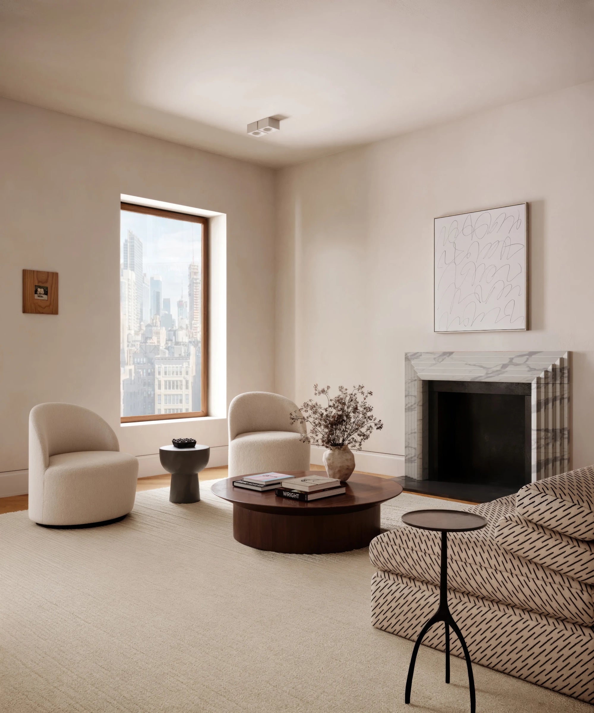 Modern Apartment Ondra Surround Fireplace Mantel White Statuario
