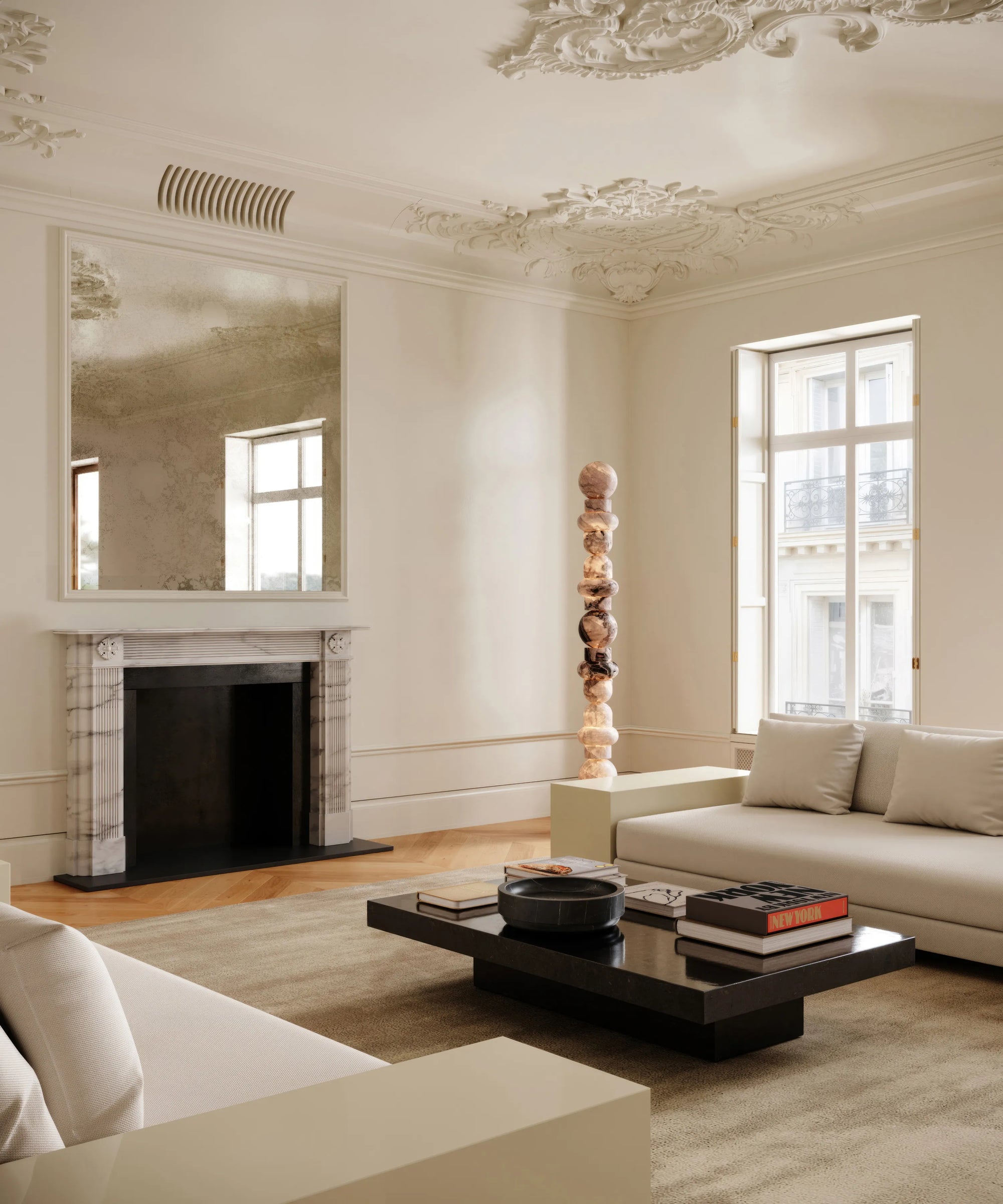 Victorian House Regency Surround Fireplace Mantel White Carrara