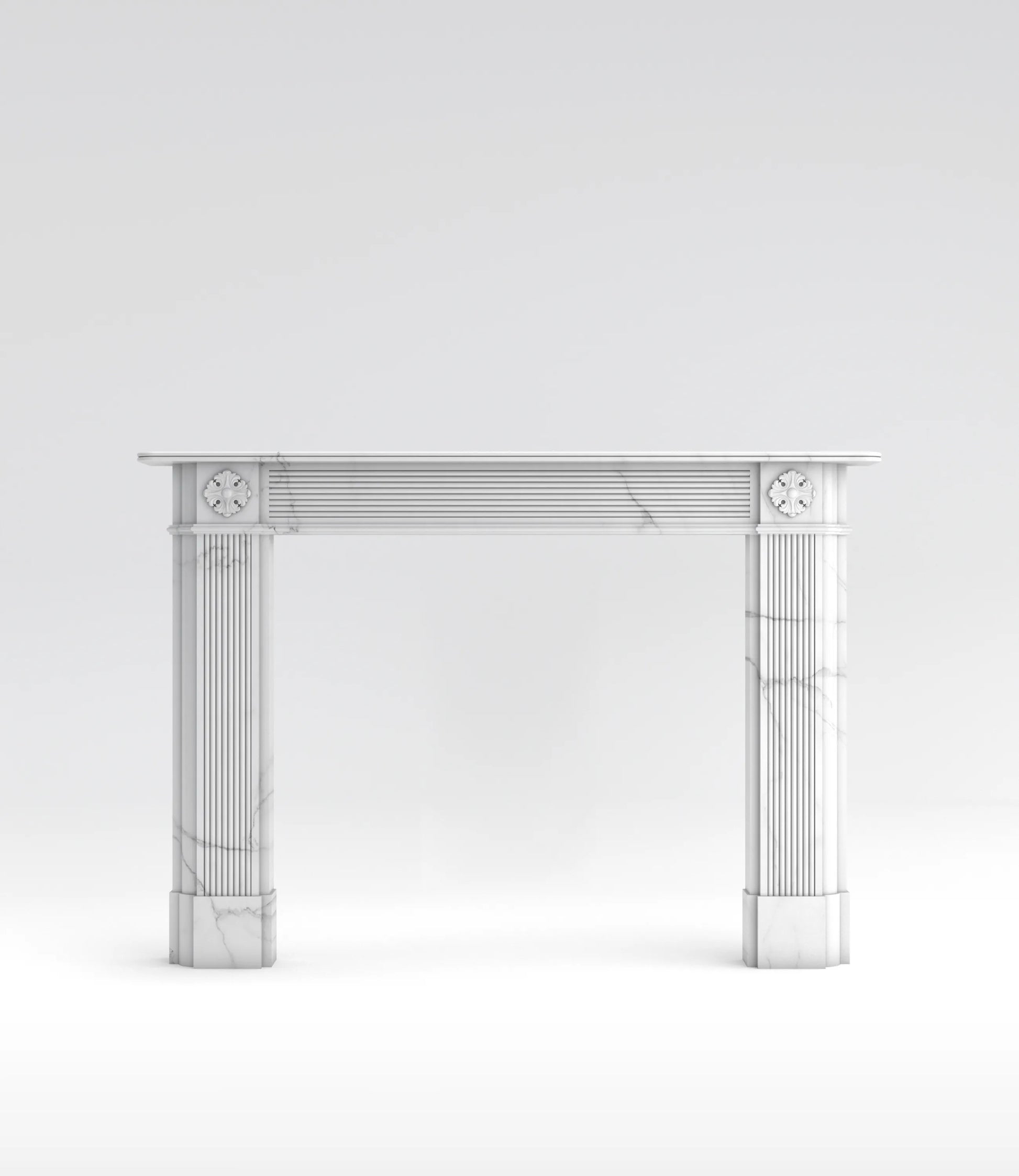 Regency Surround Fireplace Mantel White Carrara