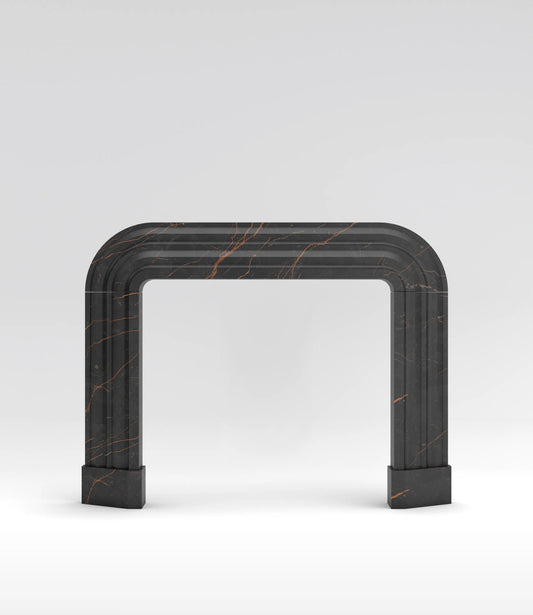 Tensia Curved Surround Fireplace Mantel Brown Taoki